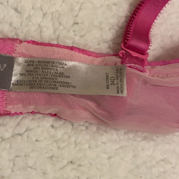 Victoria’s Secret pink lace balconet bra 34D - Picture 10 of 11